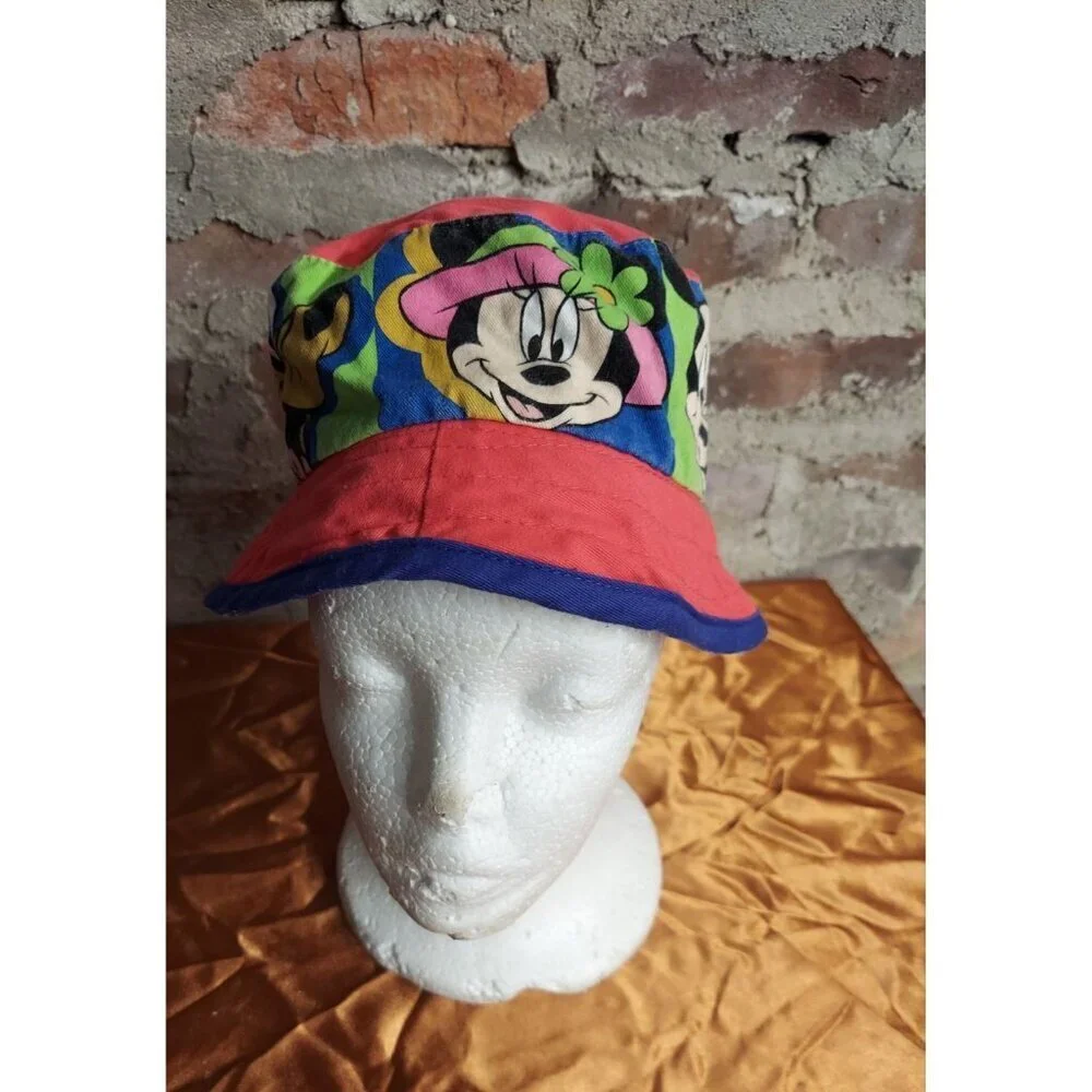 Vintage Disney Bucket Hat For Children Boys Girls Mickey Minnie ac - Picture 1 of 5